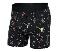 SAXX Underwear Co. Droptemp - Boxer da uomo in cotone rinfrescante, Atomic Happy Hour-nero, Medium