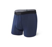 Saxx Underwear Co. Intimo da Uomo con Pouch Quest Quick Dry Mesh Boxer Brief Fly, Midnight Blue II, L