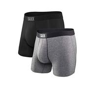 SAXX Underwear Co. Slip Boxer Vibe Boxer Intimo Slip Boxer con Supporto per Sacca da Baseball Integrato Slip Boxer X-Large BlackGrey