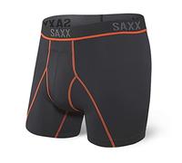 Saxx Underwear Kinetic HD Boxer Brief Uomo, Nero-Vermiglio