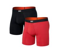 Saxx Underwear - Multi-Sport Mesh 2Pk - Multi-Sport Mesh 2Pk Rouge Coucher De Soleil / Noir per Uomo - Taglia XXL - rosso