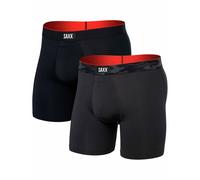 Saxx Underwear - Set 2 boxers traspiranti - Multi-Sport Mesh Boxer Brief Fly 2Pk Remote Camo Wb / Black per Uomo - Taglia L - Nero