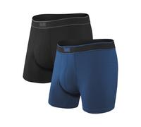 Saxx Underwear - Set di 2 boxer comfort - Daytripper Comfort Stretch BB Fly 2pk - Black/City Blue per Uomo - Taglia XS - Nero