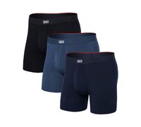 Saxx Underwear - Set di 3 boxer traspiranti - Vibe Xtra BB Fly 3pk - Dark Denim/Navy/Black per Uomo - Taglia M - Blu navy Blu navy M