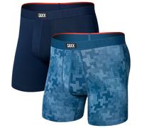 Saxx - Vibe Xtra Boxer Brief Fly 2-Pack - Intimo sintetico L blu