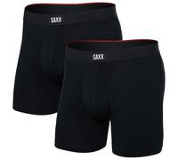 Saxx - Vibe Xtra Boxer Brief Fly 2-Pack - Intimo sintetico M nero