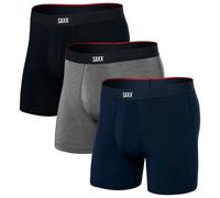 Saxx - Vibe Xtra Boxer Brief Fly 3-Pack - Intimo sintetico S blu