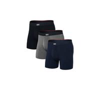 Boxer SAXX Vibe XTRA Brief Fly nero blu grigio (3 unità) - M