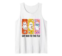 Say Boo to The Flu Halloween Infermiera Fantasma Costume Spooky Canotta