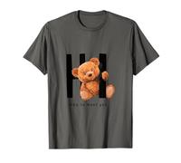 Say Hi Nice to Meet You, Lovely Teddy Bear Graphic Designs Maglietta