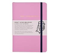 Say It With Songs - Pink A5 Hardback Notebook 96 Pages - Don't Stop Believing - Each Page Features a Unique Songs QR Code, Gifting & Present for Streaming on Spotify, Youtube & More.