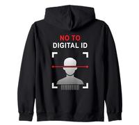 Say No To Digital ID - Freedom & Conservative Face Scan Felpa con Cappuccio