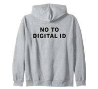 Say No To Digital ID - Freedom & Conservative Minimal Text Felpa con Cappuccio