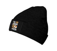Say No To Drugs Yes To Pizza Berretto da Uomo Slouchy Berretto Classico Cappelli per Donna Corsa Sci