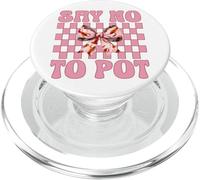 Say No To Pot Gamberi Gamberi Ragazza Mamma Rosa Coquette Bow PopSockets PopGrip per MagSafe