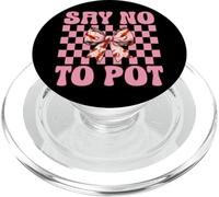 Say No To Pot Gamberi Gamberi Ragazza Mamma Rosa Coquette Bow PopSockets PopGrip per MagSafe
