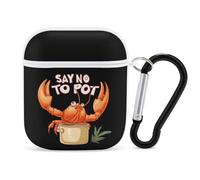 Say No To Pot Lobster Eating Funny Seafood Case Compatibile con AirPods 1/2 Custodie protettive Cover rigida per donne uomini