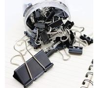 SAYA Clip per raccoglitori, 36 pezzi (3 scatole), resistenti alla ruggine, in metallo resistente, con impugnatura a molla, design ad arco, riutilizzabili, per ufficio, casa, scuola, set di graffette