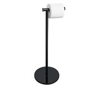 Sayayo Portarotolo da Terra Nero, Acciaio Inox Porta Carta Igienica da Terra, Piantana Portarotolo, Porta Rotoli Cartaigienica Bagno, in Piedi, EGKN220LD-B