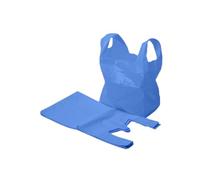Saybio, sacchetti blu con manici, sacchetti di plastica 28 x 43 x 53 cm, sacchetti di plastica resistenti con manici, sacchetti per la spesa in plastica riutilizzabili, sacchetti per la spesa in