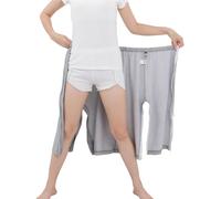 SAYEYBU Abbigliamento Pazienti Allettati, Pantaloni Unisex con Cerniera Laterale, Pantaloni L'Assistenza Pazienti, Accesso Facile, Pantaloni Post Operatori, Fratture, Disabili, Anziani,Shorts,XL
