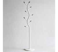 SAYEYBU Appendiabiti Terra, Appendiabiti Metallo con 8 Ganci, Appendiabiti Moderno Piantana, Appendiabiti Forma Albero per Corridoio, Ingresso, Camera Letto, Ufficio,Bianca,A