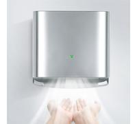 SAYEYBU Asciugamani Elettrico Induzione Automatico, Asciugamani Parete Senza Contatto, Asciugamani Elettrico Risparmio Energetico, Asciugatura in 10 Secondi per Cucina, Bagno e WC,Argento