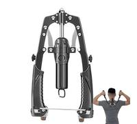 SAYEYBU Attrezzo Allenamento Braccia, Attrezzatura Idraulica 3 in 1 per Allenamento Pettorali con Ruote Addominali, Attrezzo Regolabile Allenamento Braccia 10 a 200 kg Uomo e Donna,with Wheels