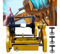 SAYEYBU Avvolgitore Filati, Filatoio Elettrico, Avvolgitore Gomitoli Filato, velocità 800 Giri/Min, Commutazione avanti e Indietro, per Tessitura, Miscelazione e Filatura Filati,Giallo