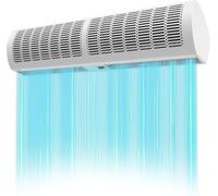 SAYEYBU Barriera d'Aria Commerciale A Parete, Barra d'Aria Commerciale per Interni, Ventilatore per Porta con Barriera d'Aria, Vento Silenzioso E Potente,Bianca,90CM/35.4IN