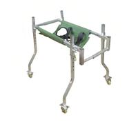 SAYEYBU Carrello Regolabile Acciaio Inox Vitelli, Deambulatore Portatile 4 Ruote per Vitelli Neonati/Deboli/Feriti, Ausilio alla Mobilità Aziende per Stare Piedi e Camminare,A