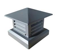 SAYEYBU Comignolo Lega Alluminio, Copricamino Antipioggia per Camino 25/30/35/40/45/50 Cm con Parte Superiore Conica e Feritoia, Cappuccio Sfiato sul Tetto per Camino Quadrati,25cm/9.84in