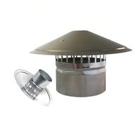 SAYEYBU Comignolo Tondo, Comignolo Conico in Acciaio Inox con Griglia, Cappuccio per Tubo da Stufa Ottimo per Camino Esterno, Copertura per Cappucci per Canna Fumaria,180mm