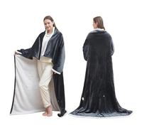 SAYEYBU Coperta Riscaldata Indossabile, Poncho Scaldacollo Elettrico Portatile Wireless, Accappatoio Ricaricabile, 8 Livelli Riscaldamento, 6 Impostazioni Timer, per Casa Ufficio,with Foot Pocket