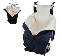 SAYEYBU Coperta Sedia Rotelle, Coperta Pile Antivento e Impermeabile per Sedia a Rotelle Reclinabile con Cerniera, Coperta Pile per Sedia Rotelle, per Anziani e Persone con Difficoltà Motorie,Nero