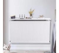 SAYEYBU Copritermosifone, Ripiano Superiore in Alluminio Estraibile, Mensola Sospesa Lunga sopra Il Termosifone, Facile da Montare, per Sala da Pranzo/Casa Colonica/Studio,Bianca,85cm