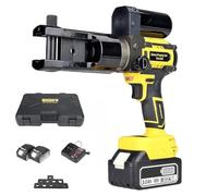 SAYEYBU Crimpatrice Idraulica Elettrica, Crimpatrice Idraulica Ricaricabile Cavi con Matrici 16-300 Mm², Kit Crimpatura Capicorda, per Capicorda e Terminali in Rame e Alluminio,Giallo