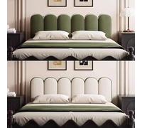 SAYEYBU Cuscino Cuneo per Testiera Petali per Schienale Letto e Cuscino Comodino, Cuscino Lettura Grande Velluto Coste Retrò per Letto/Divano Letto, Fodera Sfoderabile e Lavabile,Verde,150*50*12cm