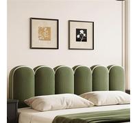 SAYEYBU Cuscino Testiera con Motivo Petali, Cuscino Letto Velluto Coste, Cuscino Schienale, Cuscino Lettura Rimovibile per Letto Matrimoniale, Divano e Letto a Castello,Verde,150 * 50 * 12cm