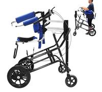 SAYEYBU Deambulatore Riabilitativo Multifunzionale con Doppio Sistema Frenante, Deambulatore con Sollevamento Pneumatico/Elettrico, Deambulatore er Persone con Difficoltà Motorie,A