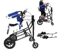 SAYEYBU Deambulatore Riabilitativo Multifunzionale con Doppio Sistema Frenante, Deambulatore con Sollevamento Pneumatico/Elettrico, Deambulatore er Persone con Difficoltà Motorie,C