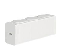 SAYEYBU Divano Pieghevole Fisarmonica in Carta, Panca Nido d'Ape, Panca Pieghevole per Lavori Artigianali, può Essere Utilizzato Come Tavolino, Sgabello Cambio delle Scarpe,Bianca,44cm 3 Seater