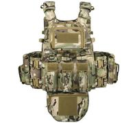 SAYEYBU Gilet Tattico Addestramento, Gilet di Sicurezza Protettivo da Addestramento con Sistema Molle, Multitasche Cinghie Regolabili, Fibbia Sgancio Rapido per Caccia Tattica All'Aperto,C