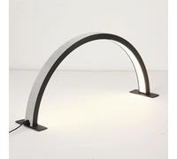 SAYEYBU Lampada da Tavolo per Unghie da 29 Pollici, Lampada LED da Tavolo per Unghie a Mezzaluna Ad Arco per Onicotecniche, con 3 Temperature di Colore e Dimmer,Black + Diamond