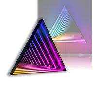 SAYEYBU Luce Tunnel Specchio, Luce Notturna LED 3D Monofacciale con App Intelligente e Telecomando, Luce Notturna Tunnel Infinito per Arredamento, Feste, Bar e Videogiochi,Triangle,19.7" / 50 cm
