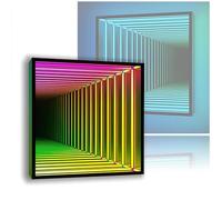SAYEYBU Luce Tunnel Specchio, Luce Notturna LED 3D Monofacciale con App Intelligente e Telecomando, Luce Notturna Tunnel Infinito per Arredamento, Feste, Bar e Videogiochi,Square,19.7" / 50 cm