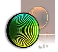 SAYEYBU Luce Tunnel Specchio, Luce Notturna LED 3D Monofacciale con App Intelligente e Telecomando, Luce Notturna Tunnel Infinito per Arredamento, Feste, Bar e Videogiochi,Circle,19.7" / 50 cm