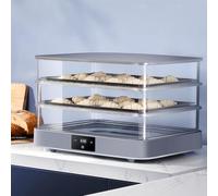 SAYEYBU Macchina Lievitazione Dell'Impasto Pane, Contenitore Elettrico Rimovibile 40L con Temperatura, Controllo Automatico Dell'Umidità, Lievitazione Uniforme, per Uso Domestico,Grigio