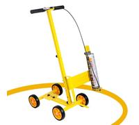 SAYEYBU Macchina per Tracciare Le Linee di Parcheggio, Tracciatura delle Linee con Vernice Spray, Tracciatore Parcheggio, Strumento Tracciare Linee Archi, Linee A S Cerchi,Giallo