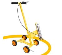 SAYEYBU Macchina Traccialinee per Parcheggi Macchina Traccialinee Multifunzione Traccialinee per Parcheggi con Funzione di Spruzzo può Tracciare Cerchi Dritti E Archi,Giallo